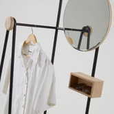 Linea Furniture Alexander Clothes Hall Stand with Shelves