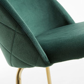 Linea Furniture 65cm Colette Gold Leg Velvet Barstools