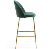 Linea Furniture 65cm Colette Gold Leg Velvet Barstools