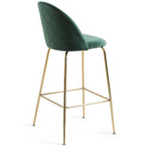 Linea Furniture 65cm Colette Gold Leg Velvet Barstools