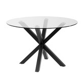 Linea Furniture Cillin Glass-Top Dining Table