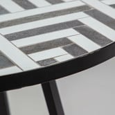 Linea Furniture Black &amp; White Marius Ceramic Outdoor Dining Table