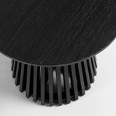 Linea Furniture Black Ziya Mindi Wood Side Table