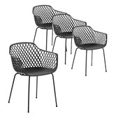 Linea Furniture Gertrude Metal &amp; Plastic Tub Dining Chairs