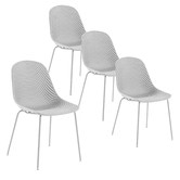 Linea Furniture Gertrude Metal &amp; Plastic Dining Chairs