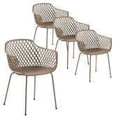 Linea Furniture Gertrude Metal &amp; Plastic Tub Dining Chairs
