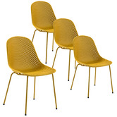Linea Furniture Gertrude Metal &amp; Plastic Dining Chairs