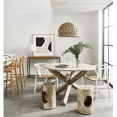 Linea Furniture Natural Cora Munger Wood Side Table