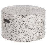 Linea Furniture White Janella Terrazzo Outdoor Coffee Table