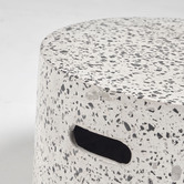Linea Furniture White Janella Terrazzo Outdoor Coffee Table