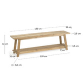 Linea Furniture Tamika Teak Wood Ottoman Bench