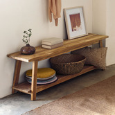 Linea Furniture Tamika Teak Wood Ottoman Bench