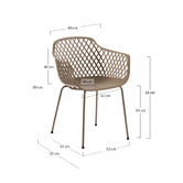 Linea Furniture Gertrude Metal &amp; Plastic Tub Dining Chairs