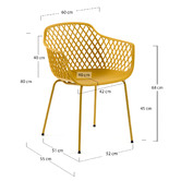 Linea Furniture Gertrude Metal &amp; Plastic Tub Dining Chairs