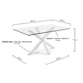 Linea Furniture Clear &amp; White Halvor Dining Table