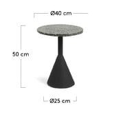 Linea Furniture Black Milano Terrazzo Side Table