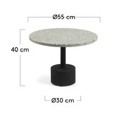 Linea Furniture Grey Milano Terrazzo Side Table