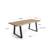 Linea Furniture Henuite Wood Dining Table