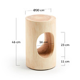 Linea Furniture Natural Cora Munger Wood Side Table