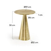 Linea Furniture Gold Settimo Metal Side Table