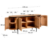 Linea Furniture Natural Greta Mango Wood Sideboard