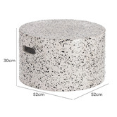 Linea Furniture White Janella Terrazzo Outdoor Coffee Table