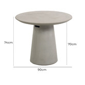 Linea Furniture Grey Emily Cement Outdoor Dining Table