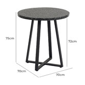 Linea Furniture Tella Metal &amp; Terrazzo Dining Table