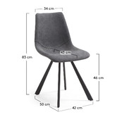 Linea Furniture Faux Leather Orleans Dining Chair