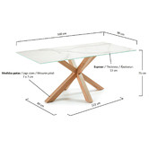 Linea Furniture White &amp; Natural Camden Dining Table