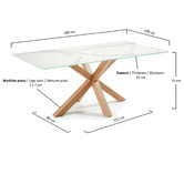 Linea Furniture White &amp; Natural Camden Dining Table