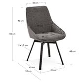 Linea Furniture Devin Swivel Dining Chairs