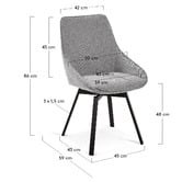 Linea Furniture Devin Swivel Dining Chairs