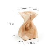 Linea Furniture Natural Chona Munger Wood Side Table