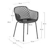 Linea Furniture Gertrude Metal &amp; Plastic Tub Dining Chairs