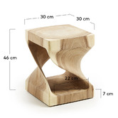 Linea Furniture Bassett Munggur Wood Side Table