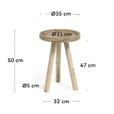 Linea Furniture Levison Teak Wood Side Table