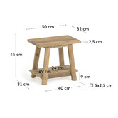 Linea Furniture Tamika Teak Wood Stool