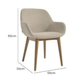 Linea Furniture Allister Chenille Dining Chairs
