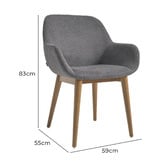 Linea Furniture Allister Chenille Dining Chairs