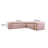 Linea Furniture Catalina 5 Seater Corduroy Sofa