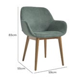Linea Furniture Allister Chenille Dining Chairs