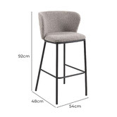 Linea Furniture 65cm Isabel Upholstered Barstools
