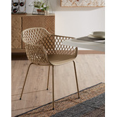 Linea Furniture Gertrude Metal &amp; Plastic Tub Dining Chairs