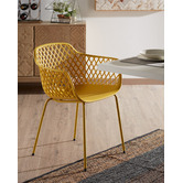 Linea Furniture Gertrude Metal &amp; Plastic Tub Dining Chairs