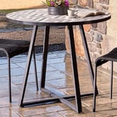 Linea Furniture Black &amp; White Marius Ceramic Outdoor Dining Table