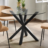 Linea Furniture Cillin Glass-Top Dining Table