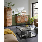 Linea Furniture Callista Square Glass Coffee Table
