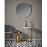 Linea Furniture Luxe Lara Metal &amp; Marble Side Table