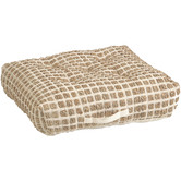 Linea Furniture Drake Jute &amp; Cotton Floor Cushion